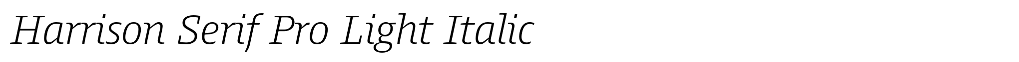 Harrison Serif Pro Light Italic image